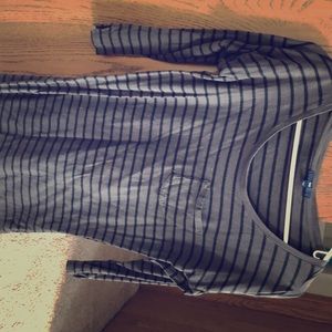 Black and Grey Long Top